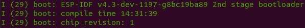 Indicação no ESP-IDF monitor informações do bootloader