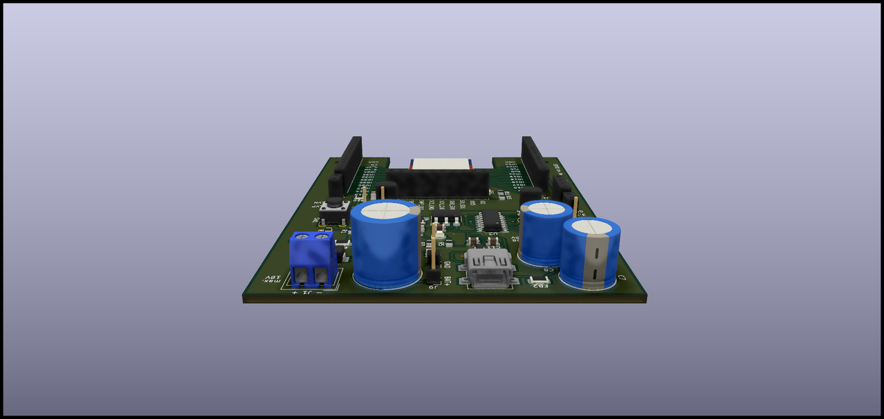 Kit de desenvolvimento open hardware com ESP32 vista de trás