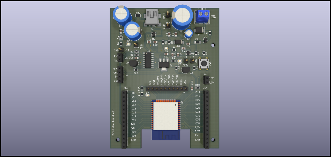 Kit de desenvolvimento ESP32 open hardware